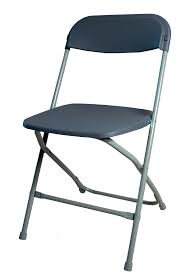 silla plegable gris